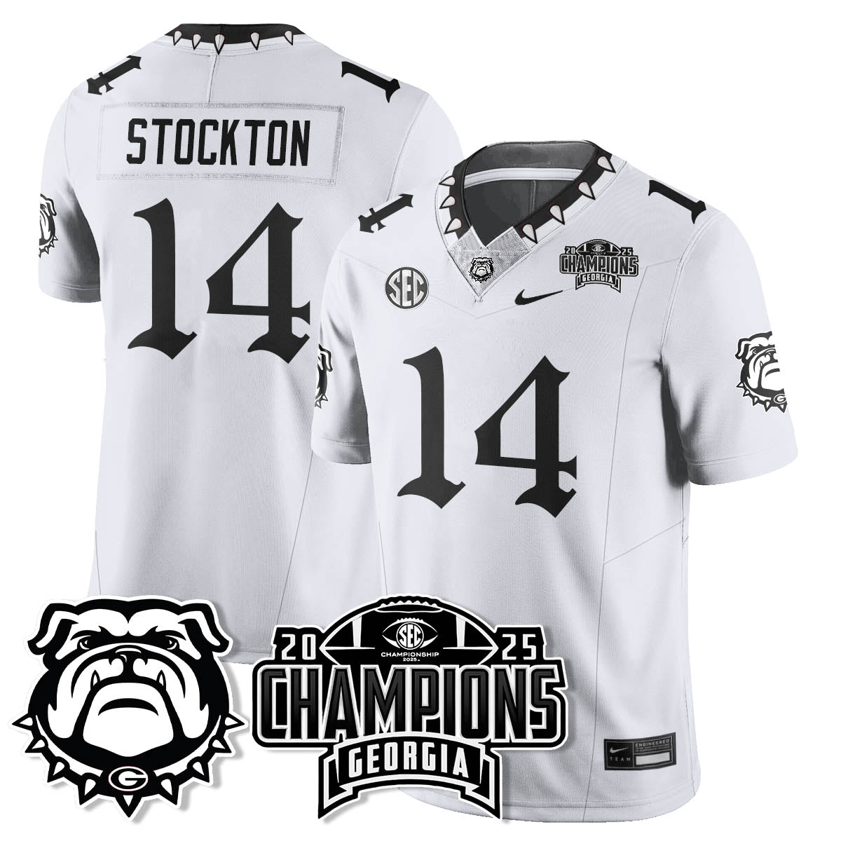 UGA Gothic Vapor Limited Jersey - SEC Football Champions - All Stitched