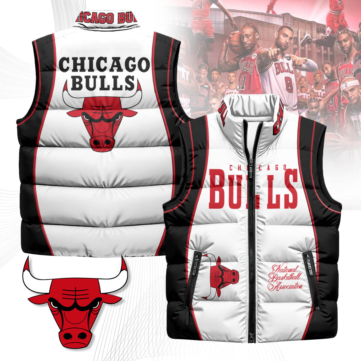 Chicago Bulls Unisex Puffer Vest