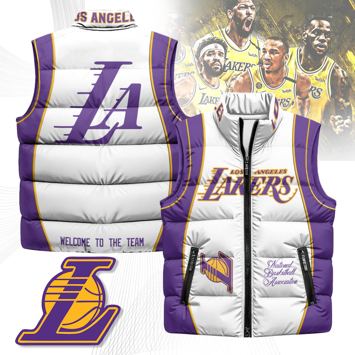 Los Angeles Lakers Unisex Puffer Vest