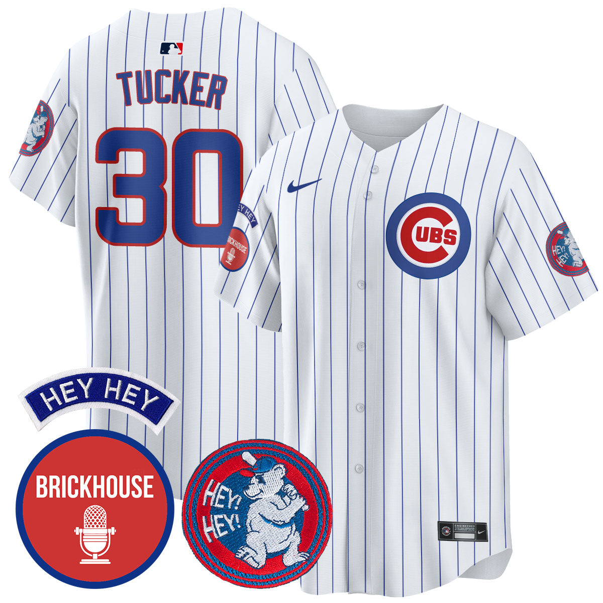Chicago Cubs Limited Jersey - Jack Brickhouse "Hey Hey" Patch - All Stitched