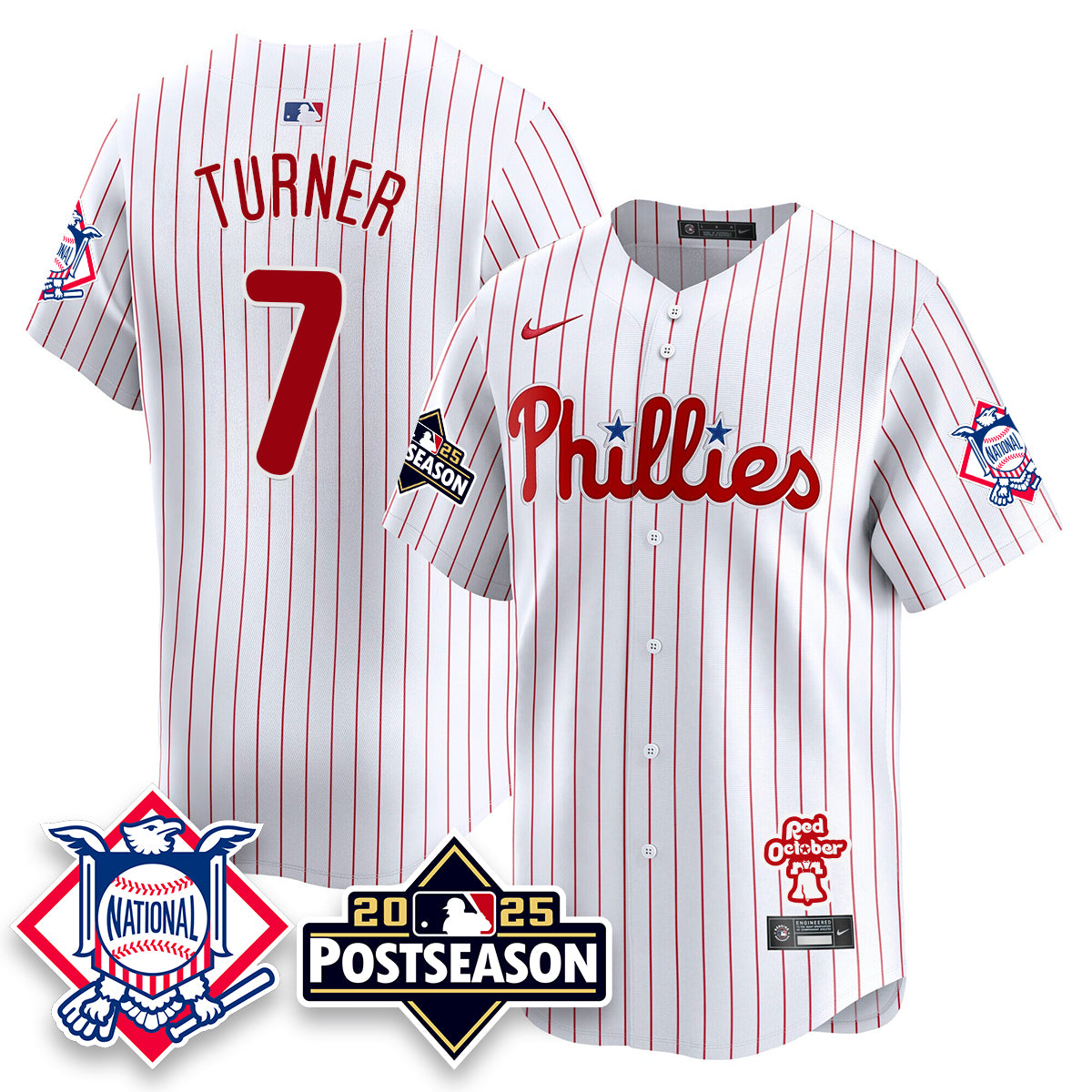 Philadelphia Phillies 2025 Postseason Jersey - All Stitched