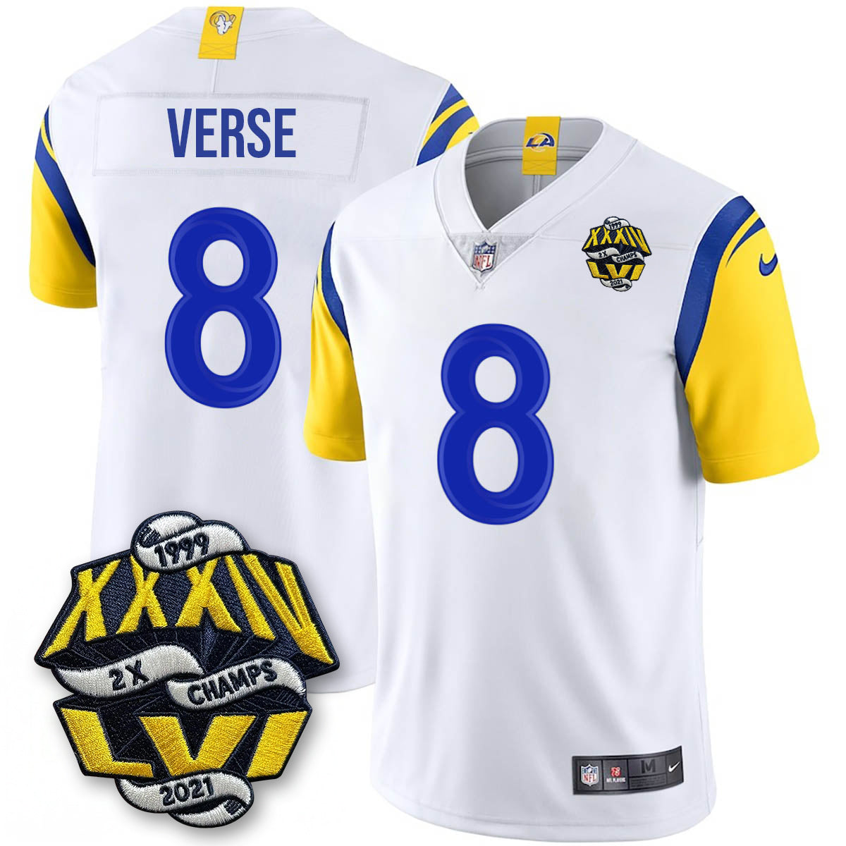 LAR 2-Time Champions Patch Vapor Limited Jersey - All Stitched