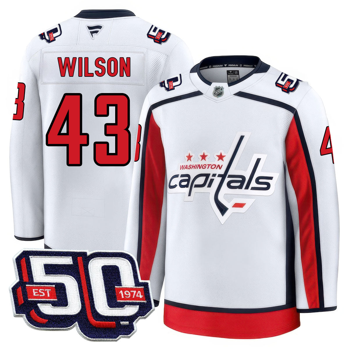 Washington Capitals 50th Anniversary Premium Jersey - All Stitched