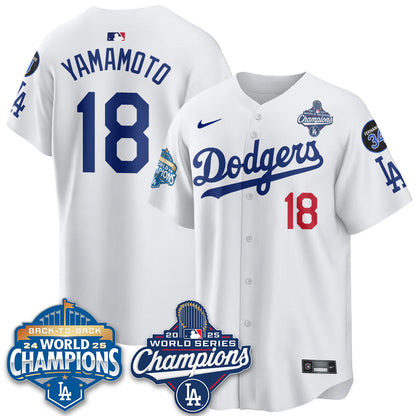 LAD 2025 World Series Champions Jersey - All Stitched