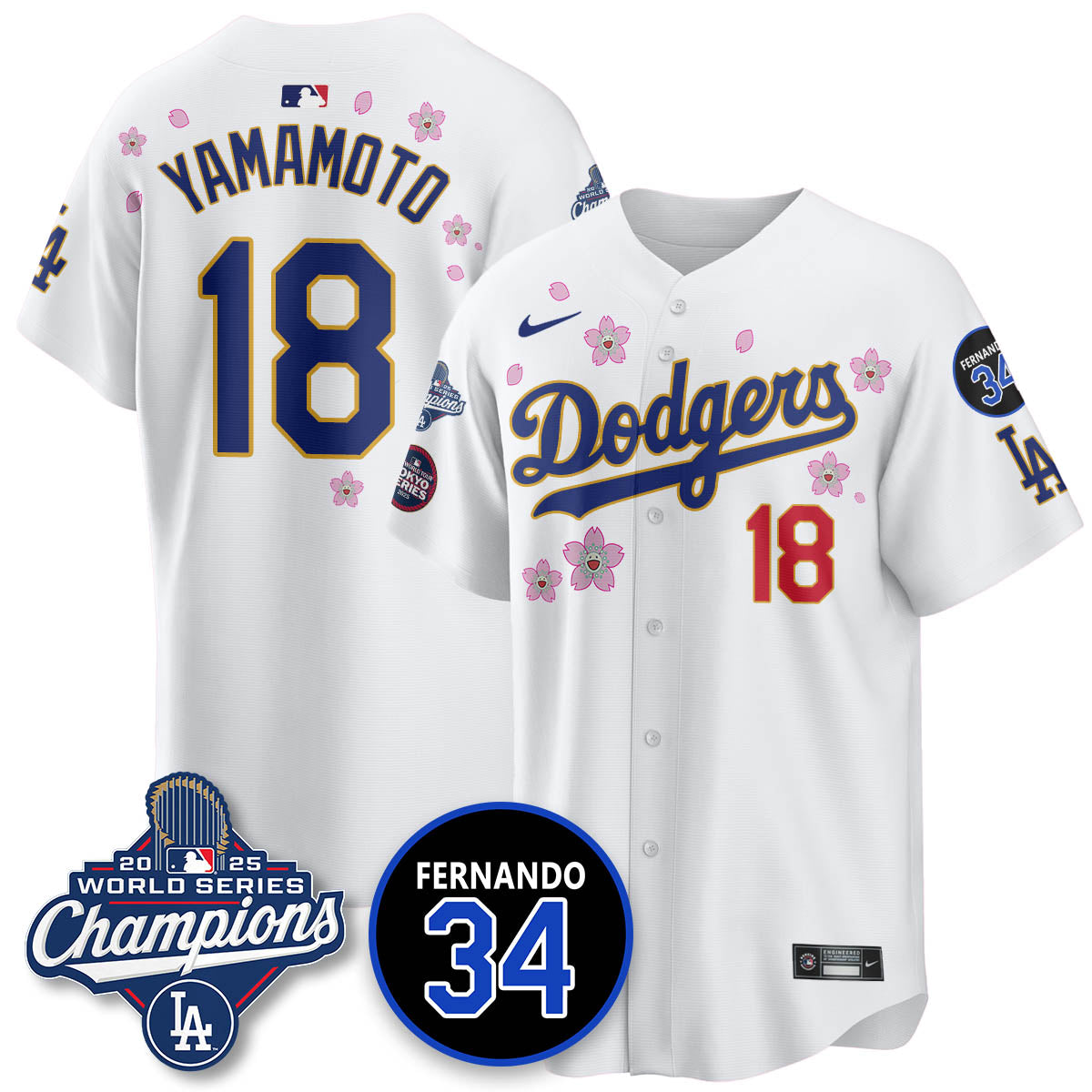 LAD Tokyo 2025 World Series Champions Jersey - All Stitched