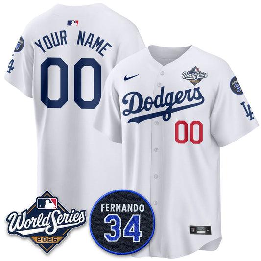 Los Angeles Dodgers 2025 National League Champions Custom Jersey - All Stitched