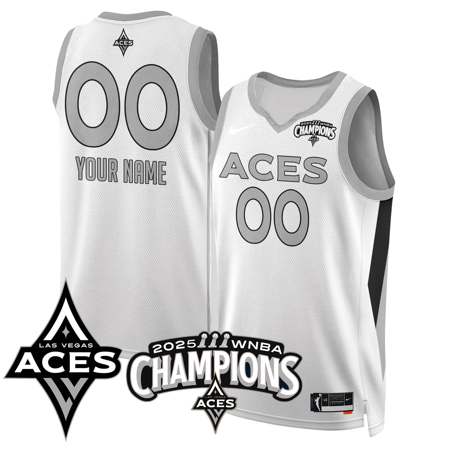 Las Vegas Aces 2025 WNBA Championship Custom Jersey - All Stitched