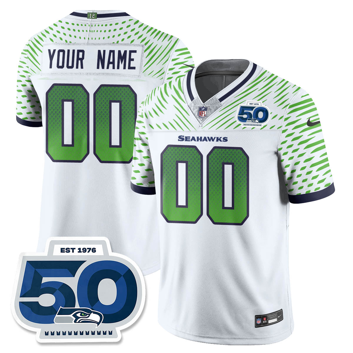 Custom Seattle Seahawks New 2025 Rivalries Vapor Limited Jersey - All Stitched