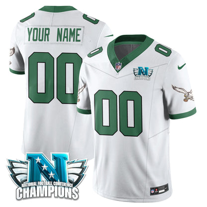 Philadelphia Eagles 2024 NFC Champion Custom Jersey - All Stitched