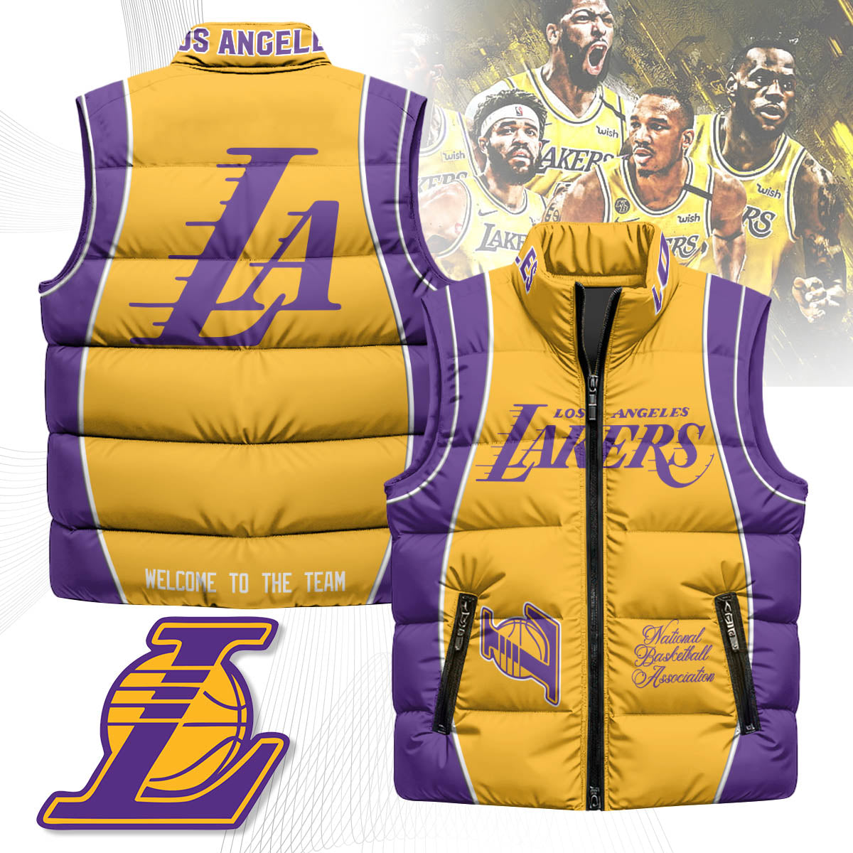 Los Angeles Lakers Unisex Puffer Vest