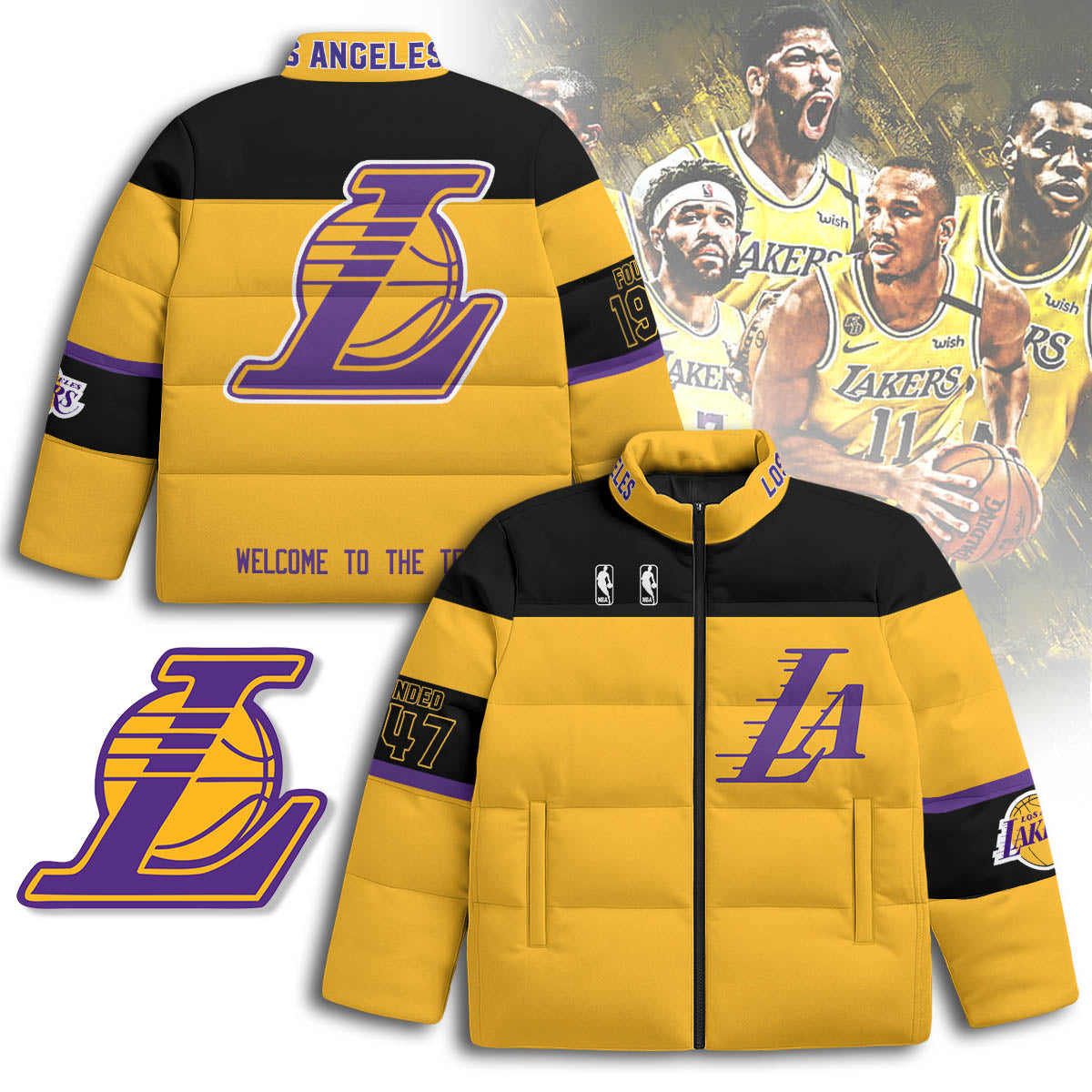 Los Angeles Lakers Unisex Puffer Jacket
