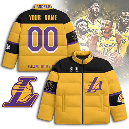 Los Angeles Lakers Unisex Custom Puffer Jacket
