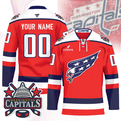 Washington Capitals Screaming Eagle Hockey Jersey - All Stitched