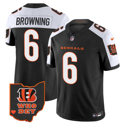 Men's Bengals Ohio Patch Vapor Limited Jersey V2 - All Stitched
