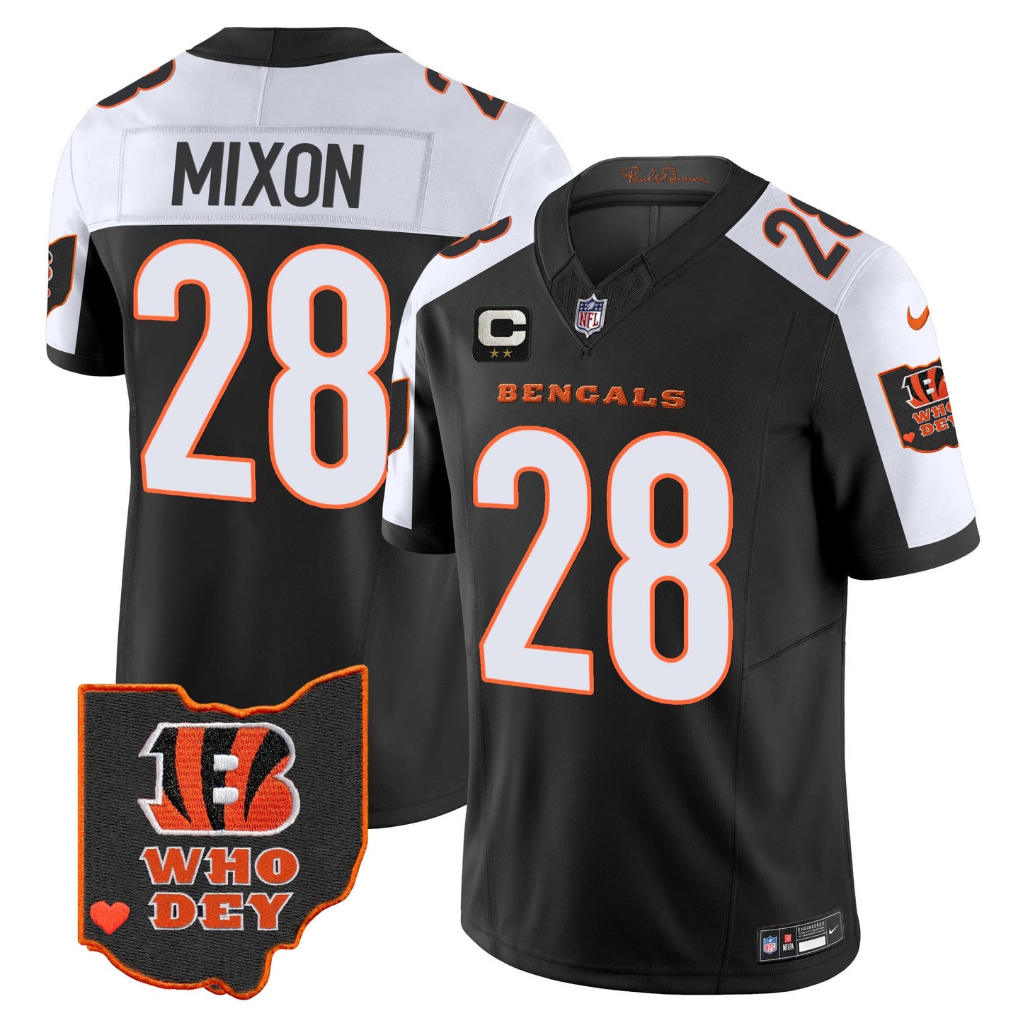 Men's Bengals Ohio Patch Vapor Limited Jersey V2 - All Stitched