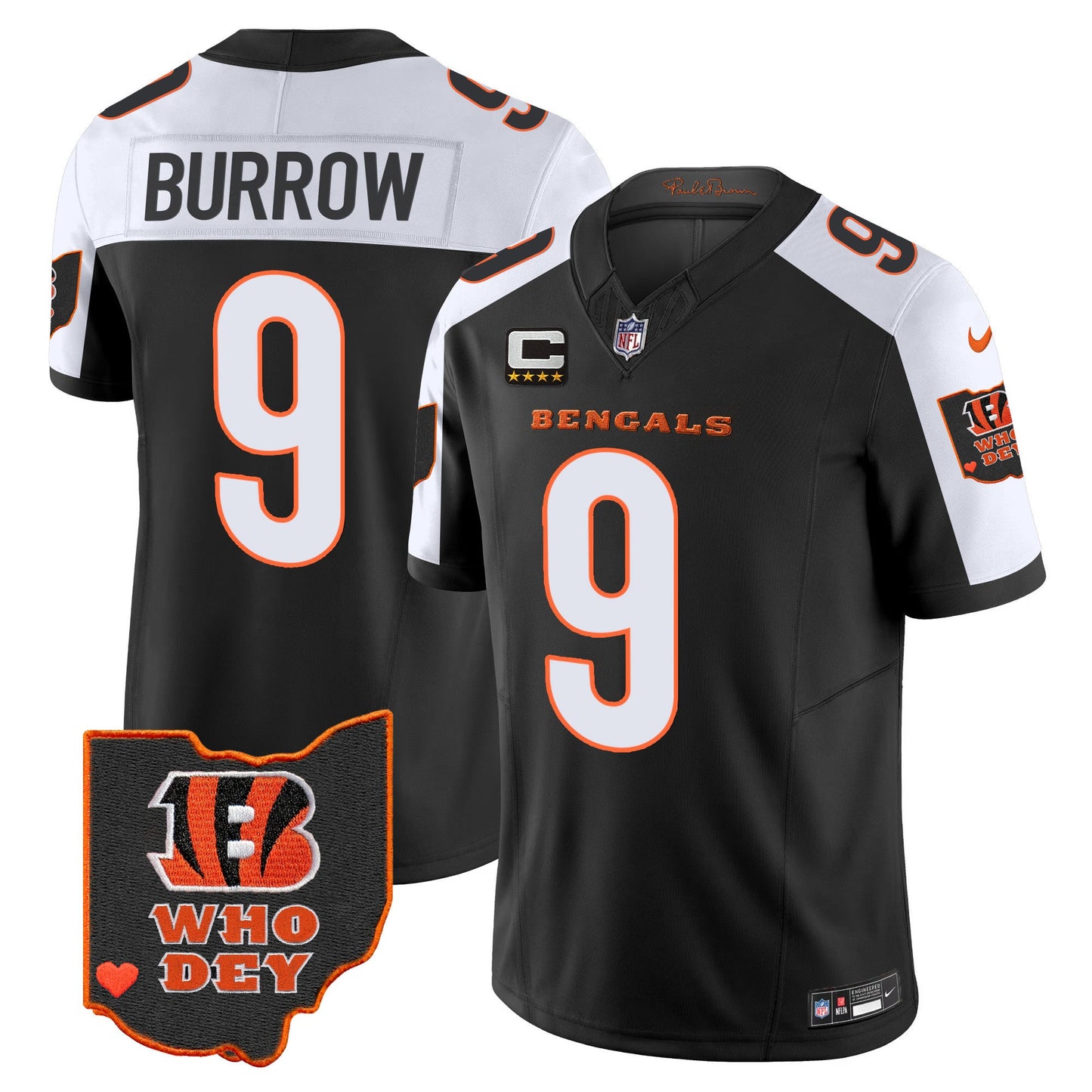 Men's Bengals Ohio Patch Vapor Limited Jersey V2 - All Stitched