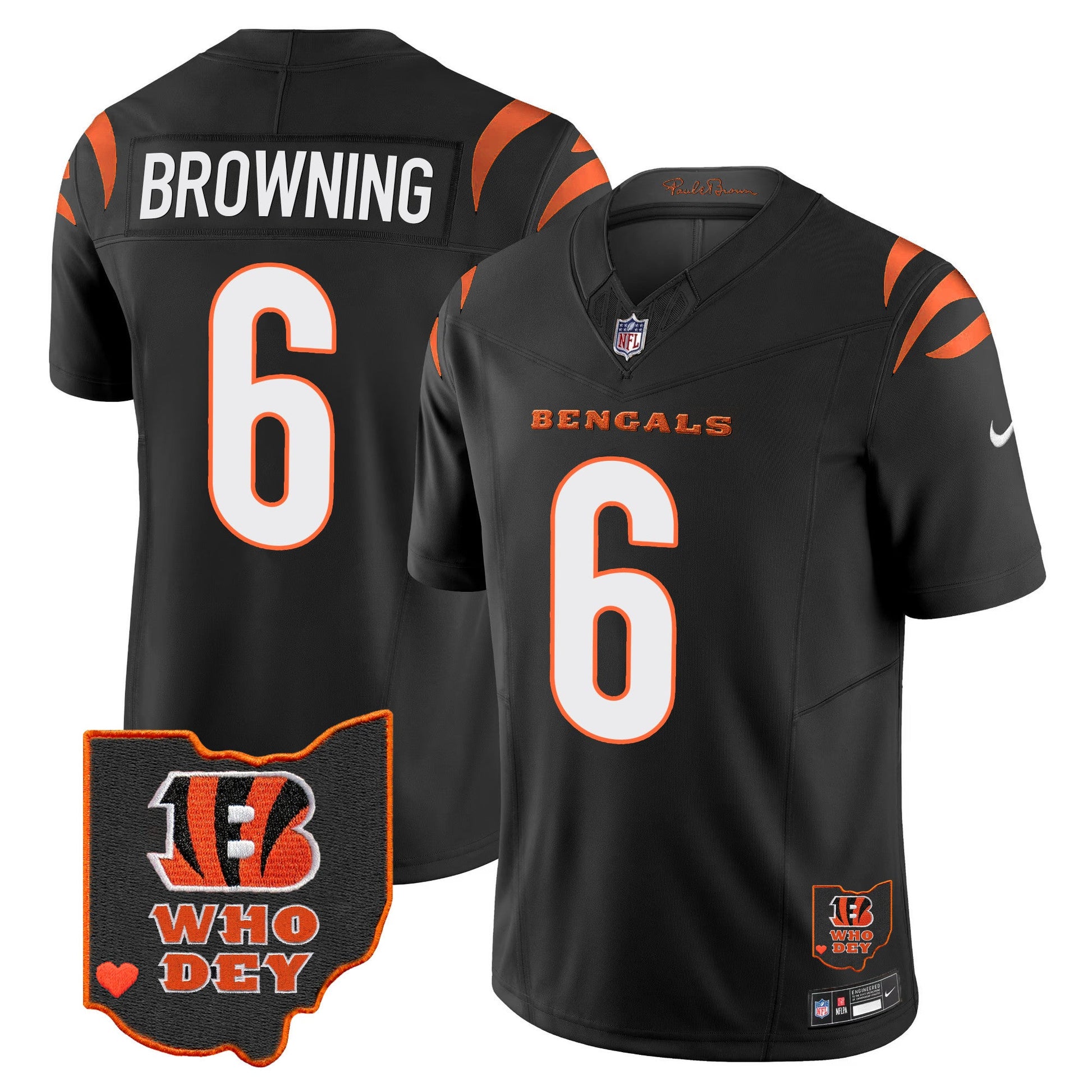 Men's Bengals Ohio Patch Vapor Limited Jersey V2 - All Stitched