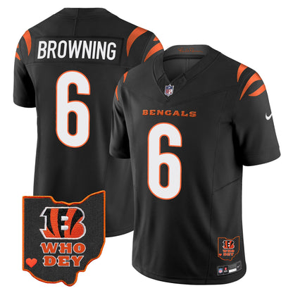 Men's Bengals Ohio Patch Vapor Limited Jersey V2 - All Stitched