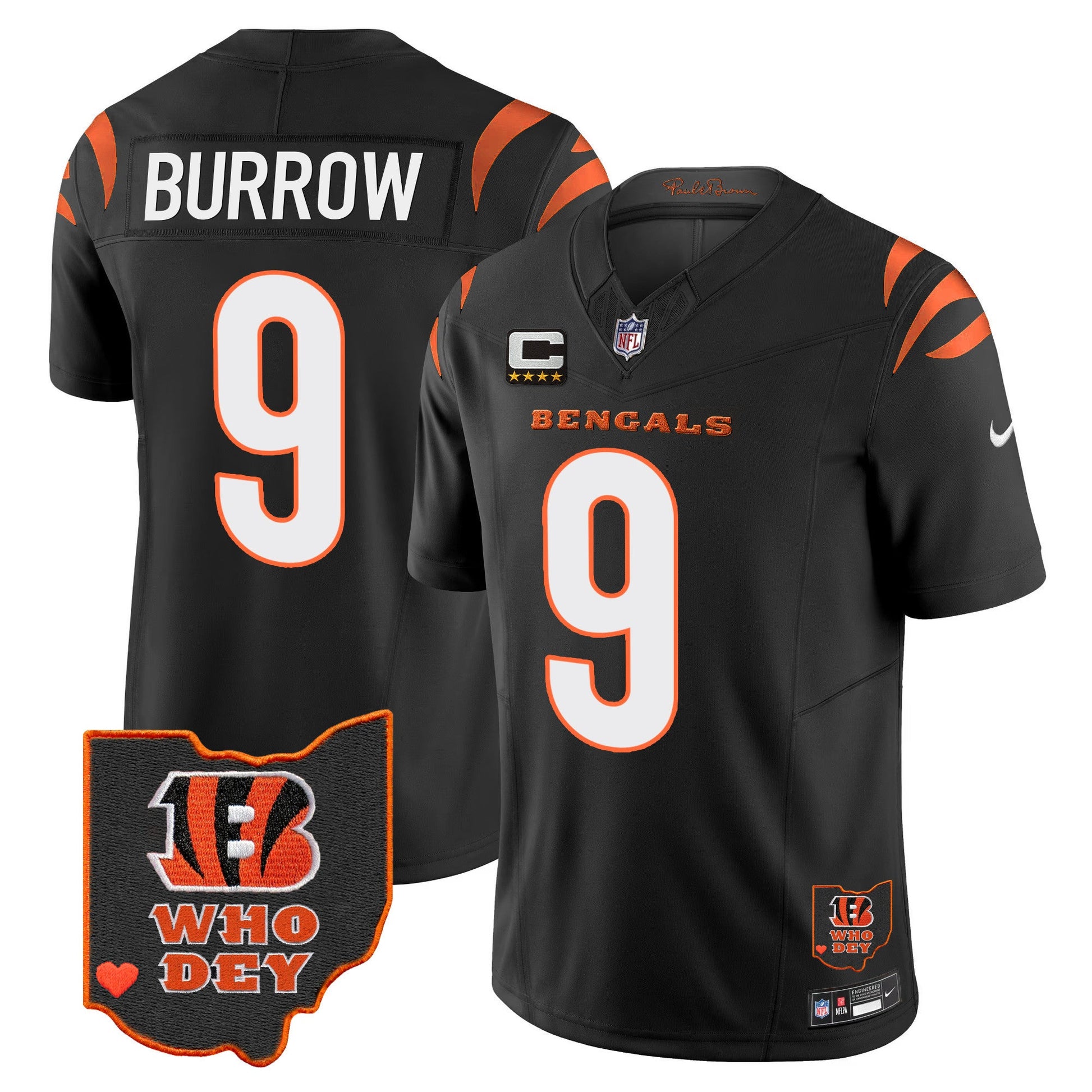 Men's Bengals Ohio Patch Vapor Limited Jersey V2 - All Stitched