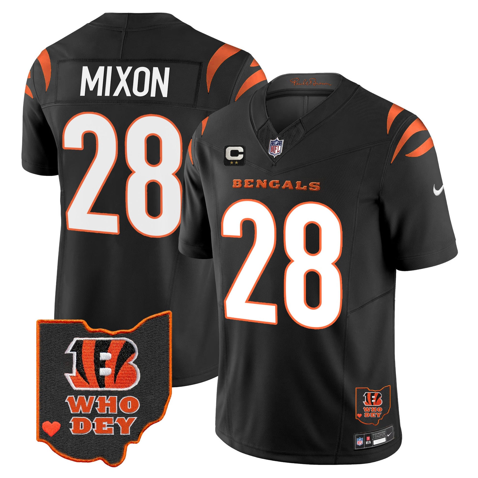 Men's Bengals Ohio Patch Vapor Limited Jersey V2 - All Stitched