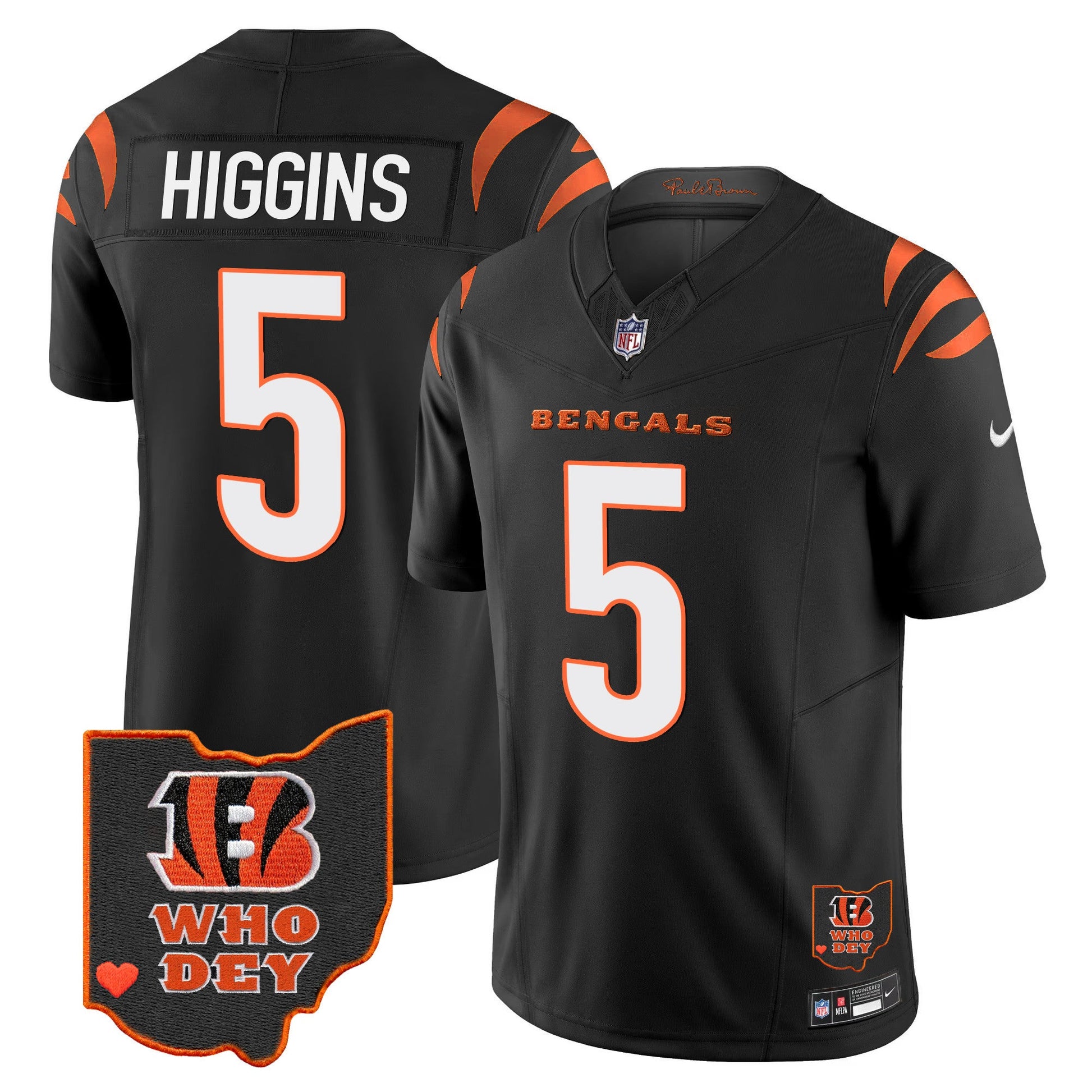 Men's Bengals Ohio Patch Vapor Limited Jersey V2 - All Stitched