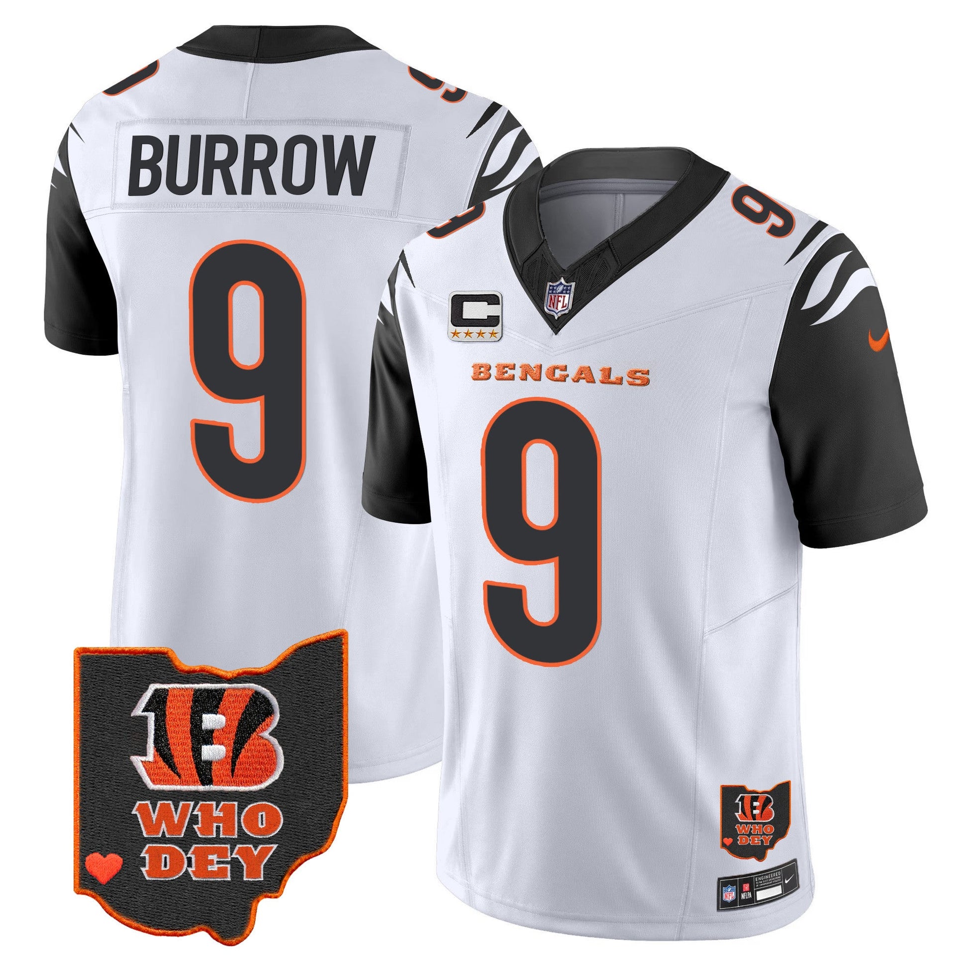 Men's Bengals Ohio Patch Vapor Limited Jersey V2 - All Stitched