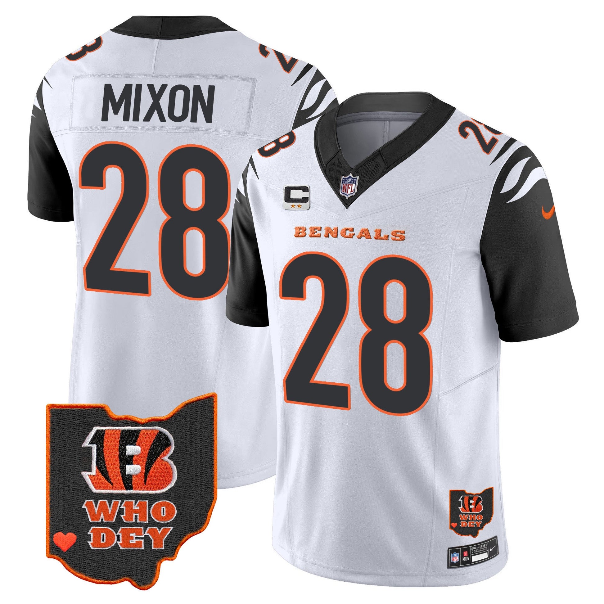 Men's Bengals Ohio Patch Vapor Limited Jersey V2 - All Stitched