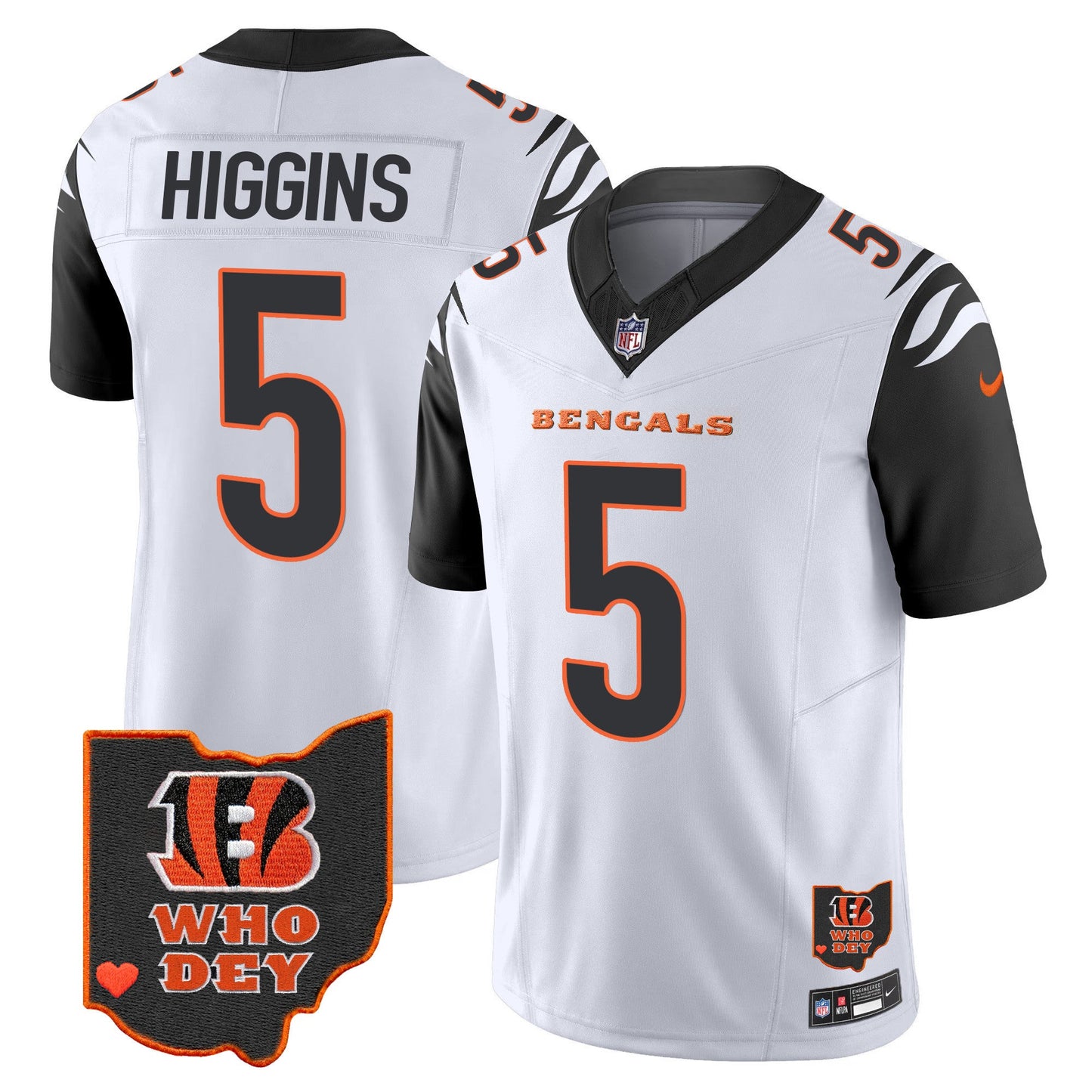 Men's Bengals Ohio Patch Vapor Limited Jersey V2 - All Stitched
