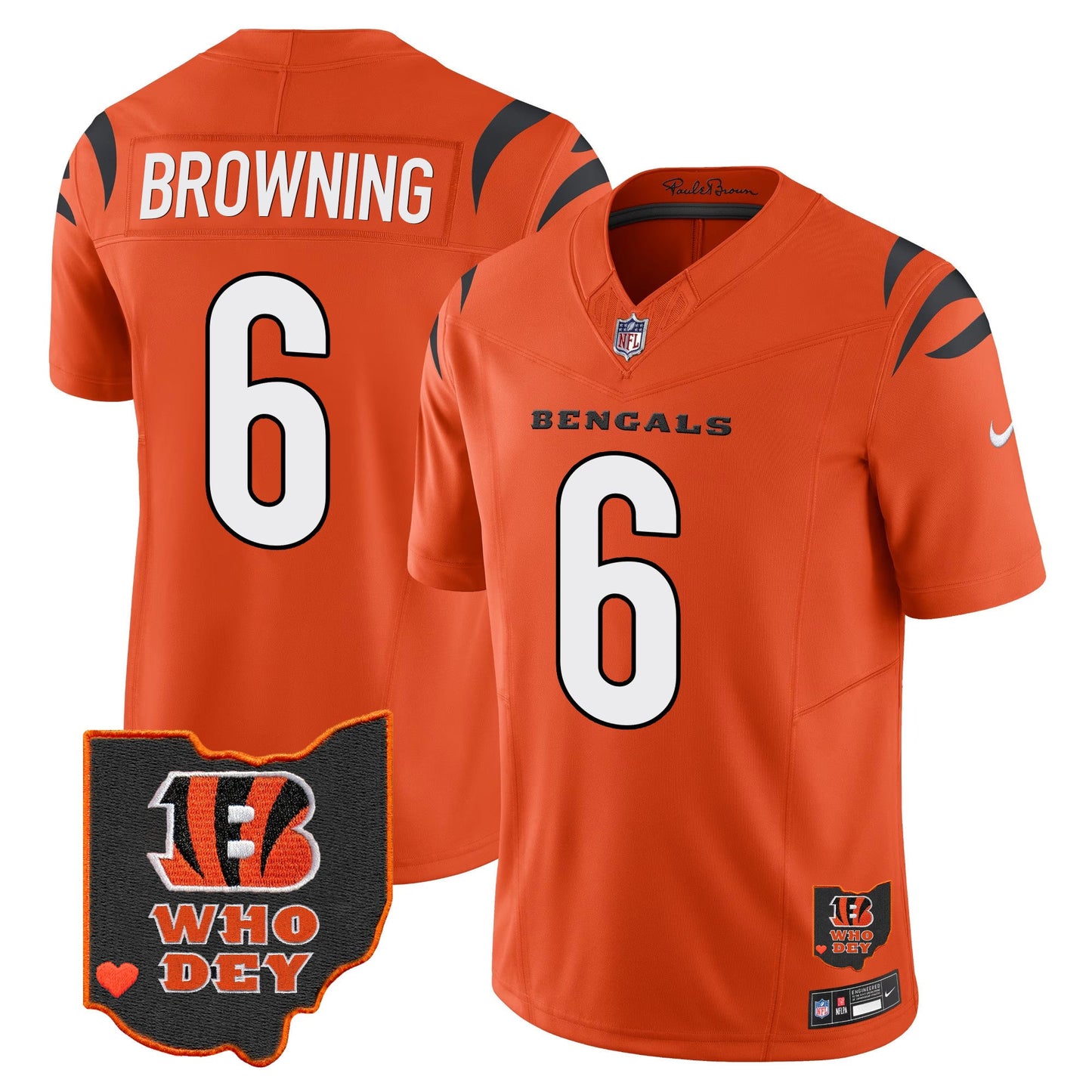 Men's Bengals Ohio Patch Vapor Limited Jersey V2 - All Stitched