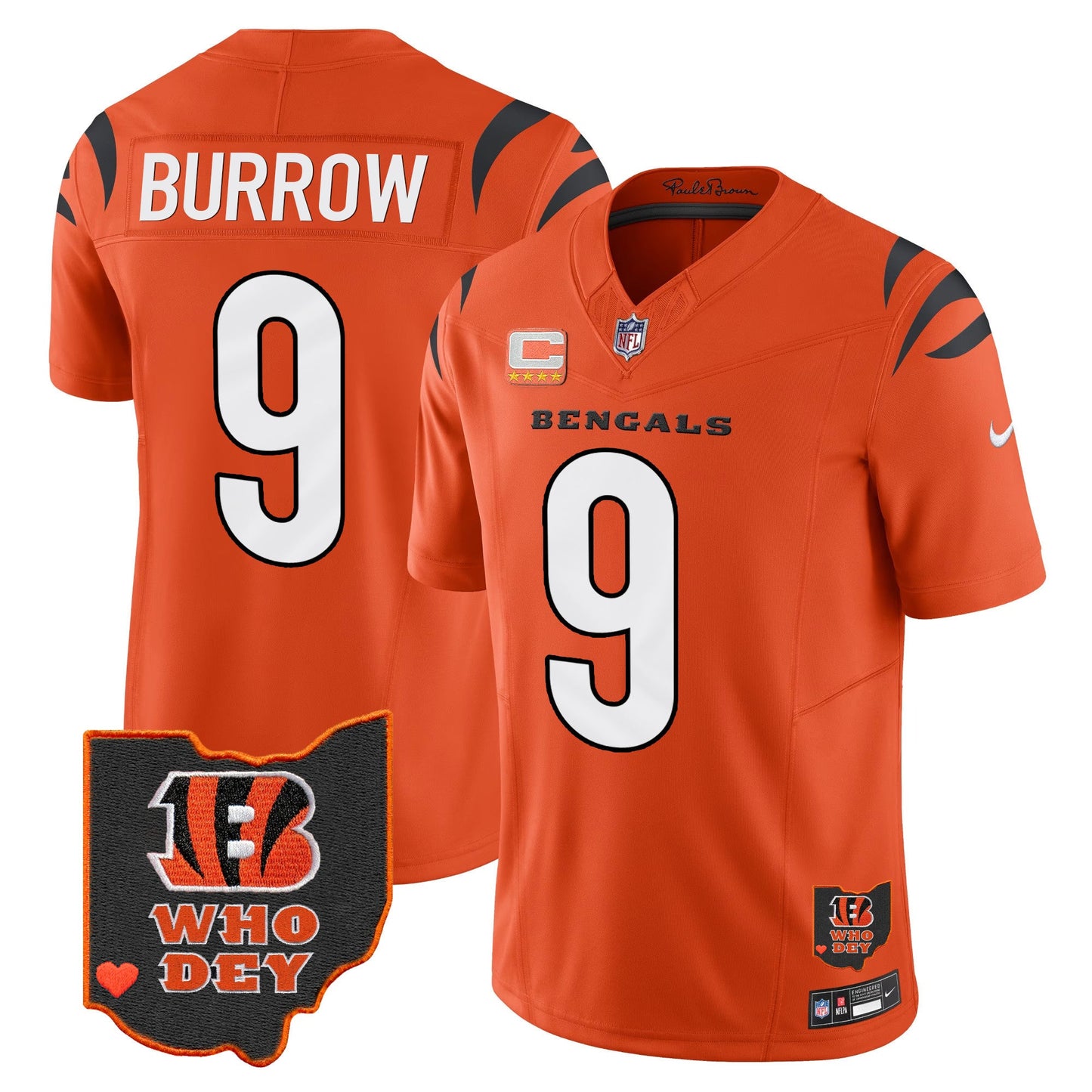 Men's Bengals Ohio Patch Vapor Limited Jersey V2 - All Stitched