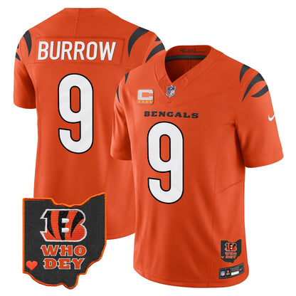 Men's Bengals Ohio Patch Vapor Limited Jersey V2 - All Stitched