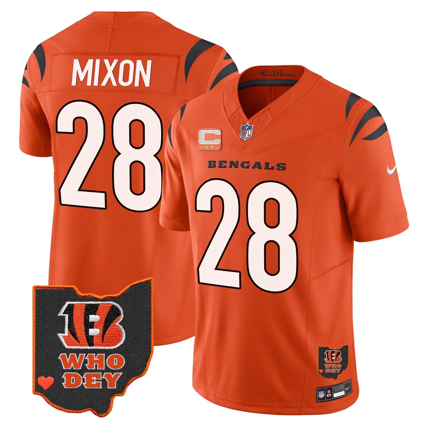 Men's Bengals Ohio Patch Vapor Limited Jersey V2 - All Stitched