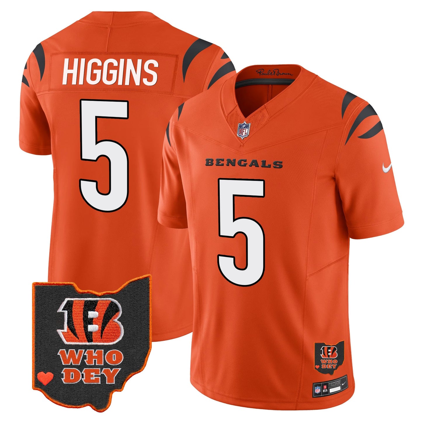 Men's Bengals Ohio Patch Vapor Limited Jersey V2 - All Stitched