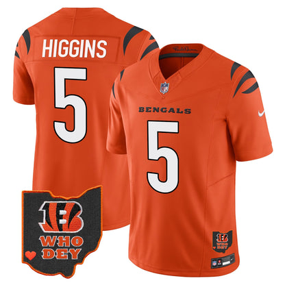 Men's Bengals Ohio Patch Vapor Limited Jersey V2 - All Stitched