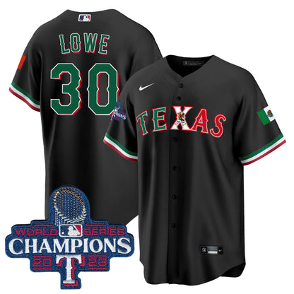 Rangers Mexico 2023 World Series Champions Baseball Jersey - All Stitched