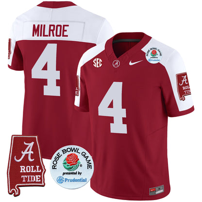Alabama Crimson Tide Rose Bowl Patch Vapor Limited Jersey - All Stitched