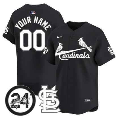 St. Louis Cardinals Memorial Vapor Premier Limited Custom Jersey - All Stitched