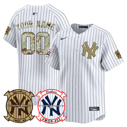 New York Yankees Desert USMC Alternate Vapor Premier Limited Custom Jersey - All Stitched
