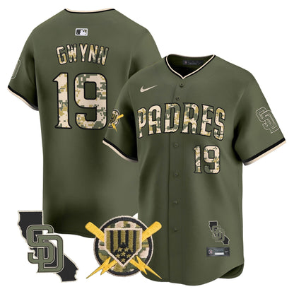 Padres Armed Forces Day Vapor Premier Limited Jersey - All Stitched