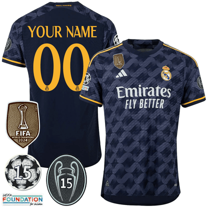 Custom RM 23/24 Jersey - 15th UEFA Champion Patch