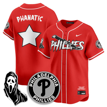 Men's Philadelphia Phillies "Scream Ghostface" Jersey - Stitched