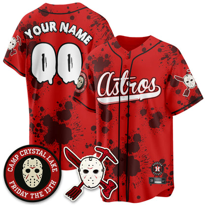 Custom Houston Astros "Friday the 13th" Jersey - All Stitched