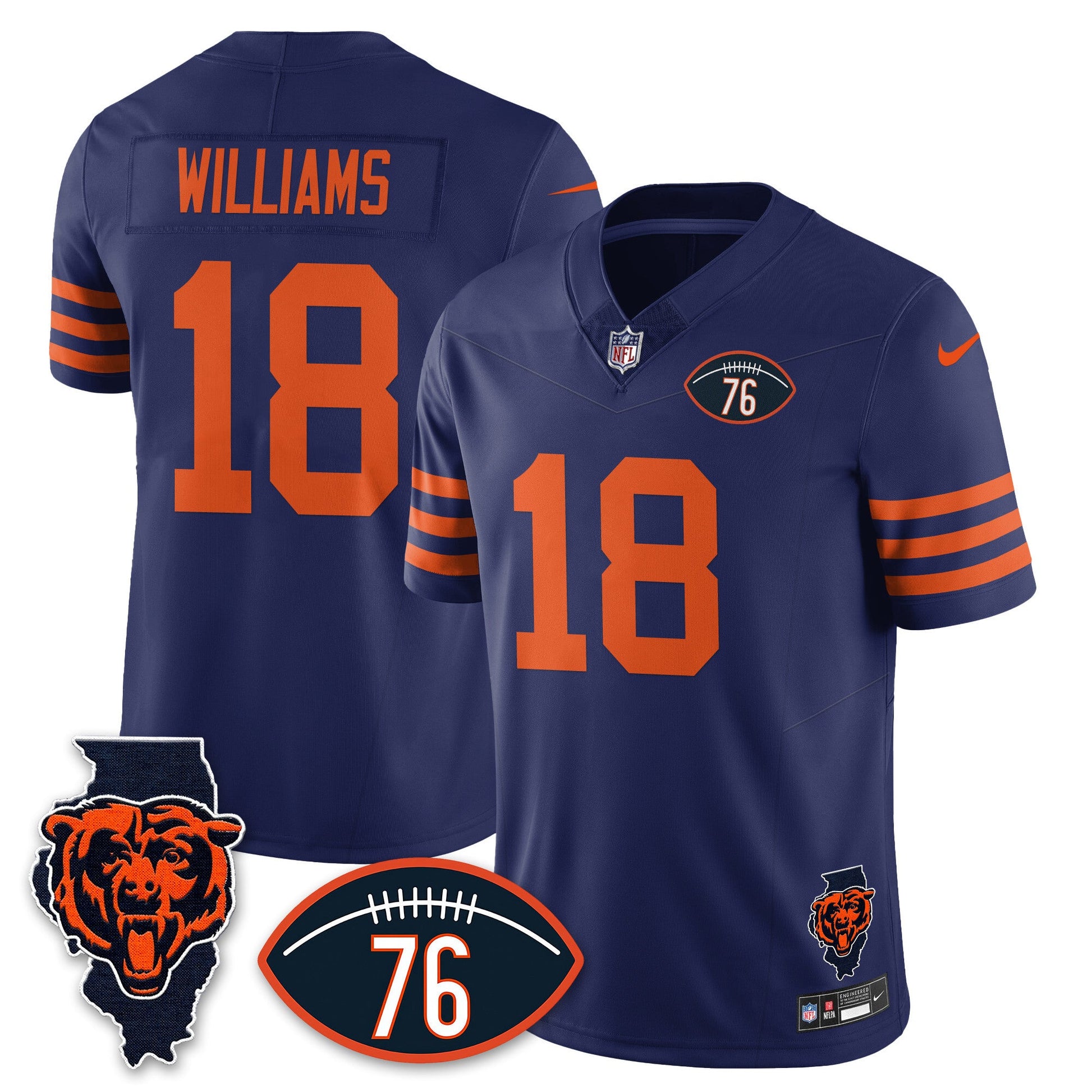 Chicago Bears Honor Steve McMichael Custom Jersey - All Stitched