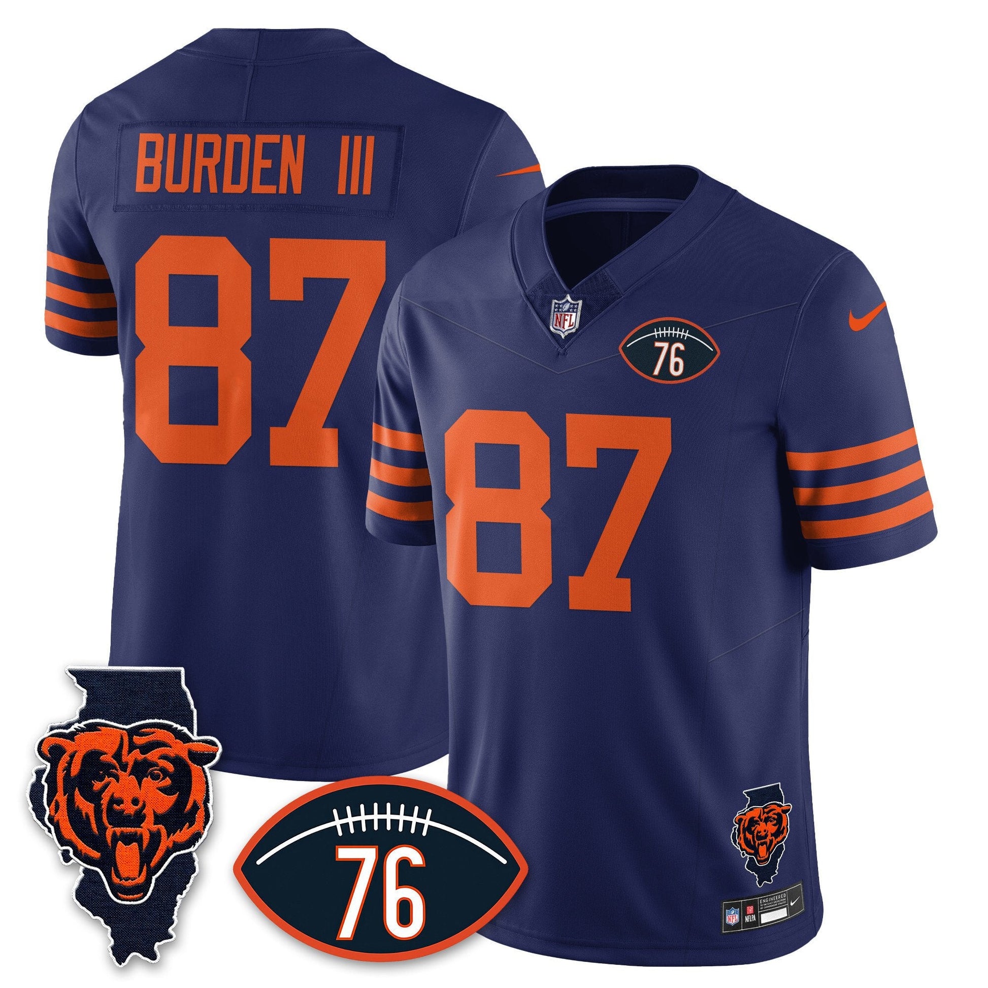 Chicago Bears Honor Steve McMichael Custom Jersey - All Stitched