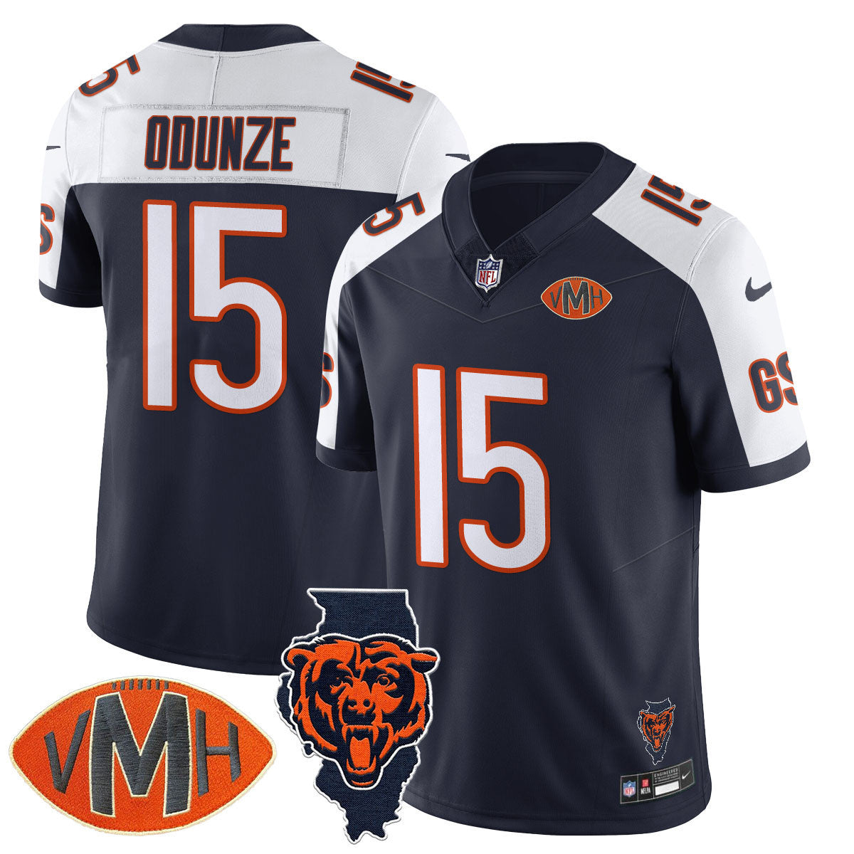 Men's Chicago Bears Honor Virginia Halas McCaskey Jersey - All Stitched