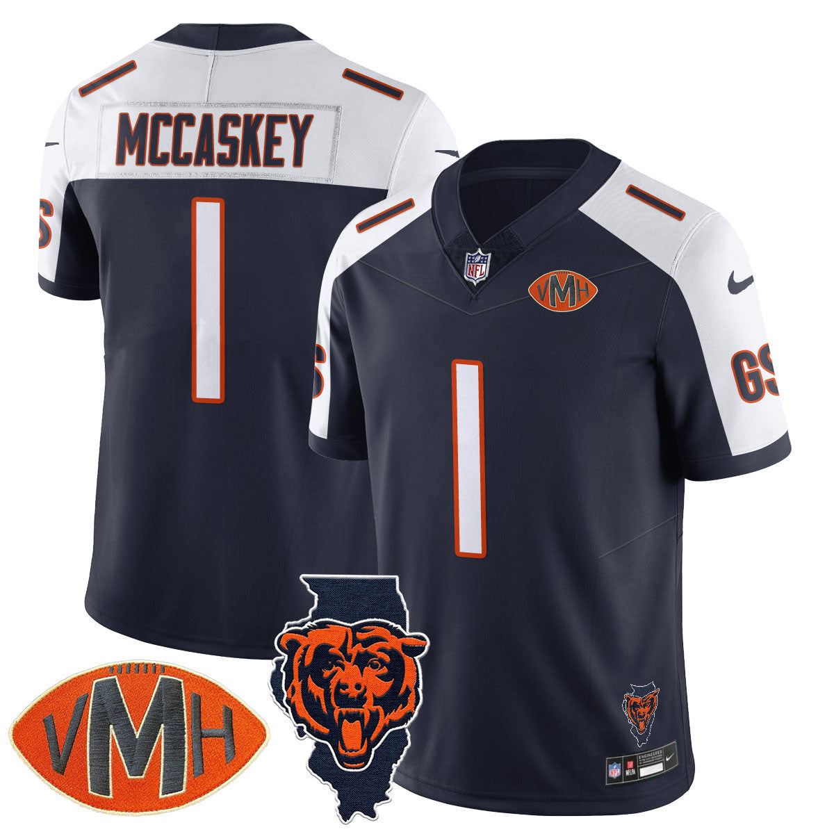Men's Chicago Bears Honor Virginia Halas McCaskey Jersey - All Stitched