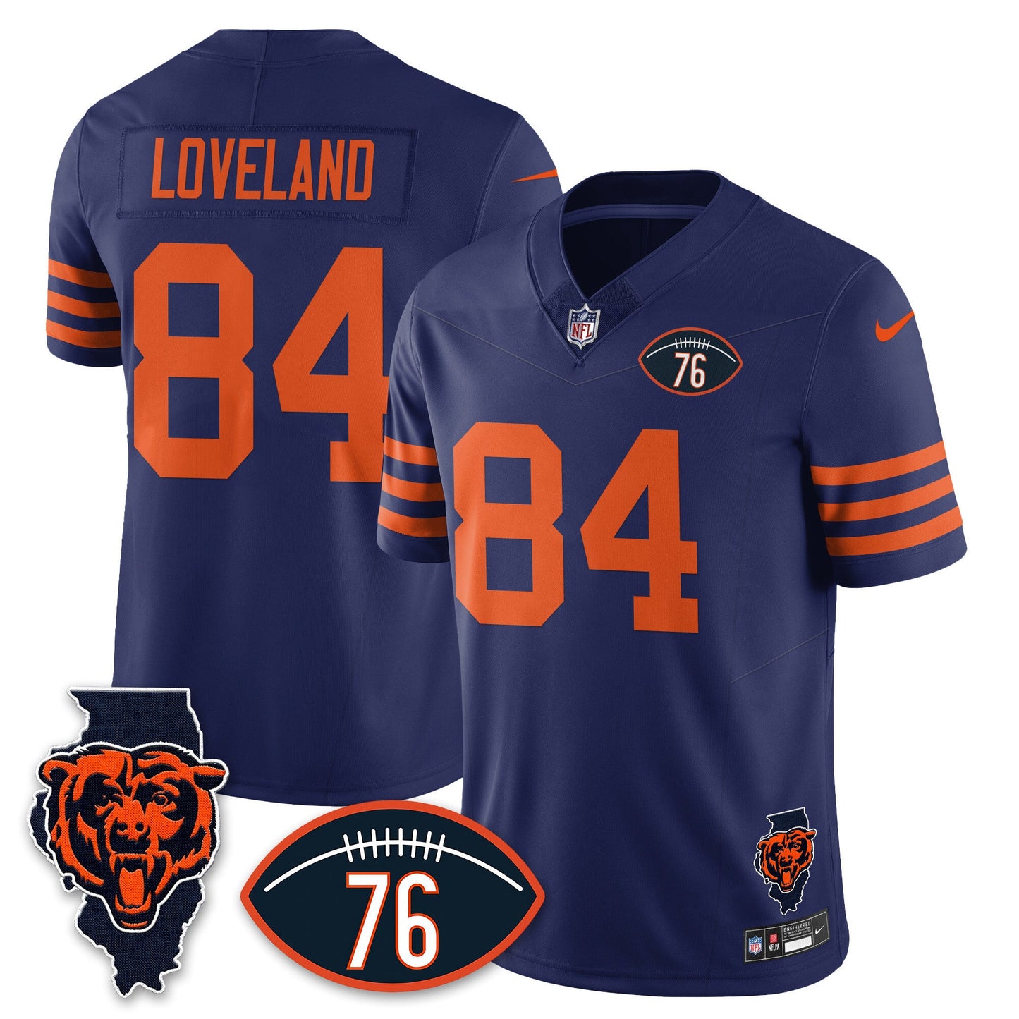 Men's Chicago Bears Honor Steve McMichael Jersey - All Stitched