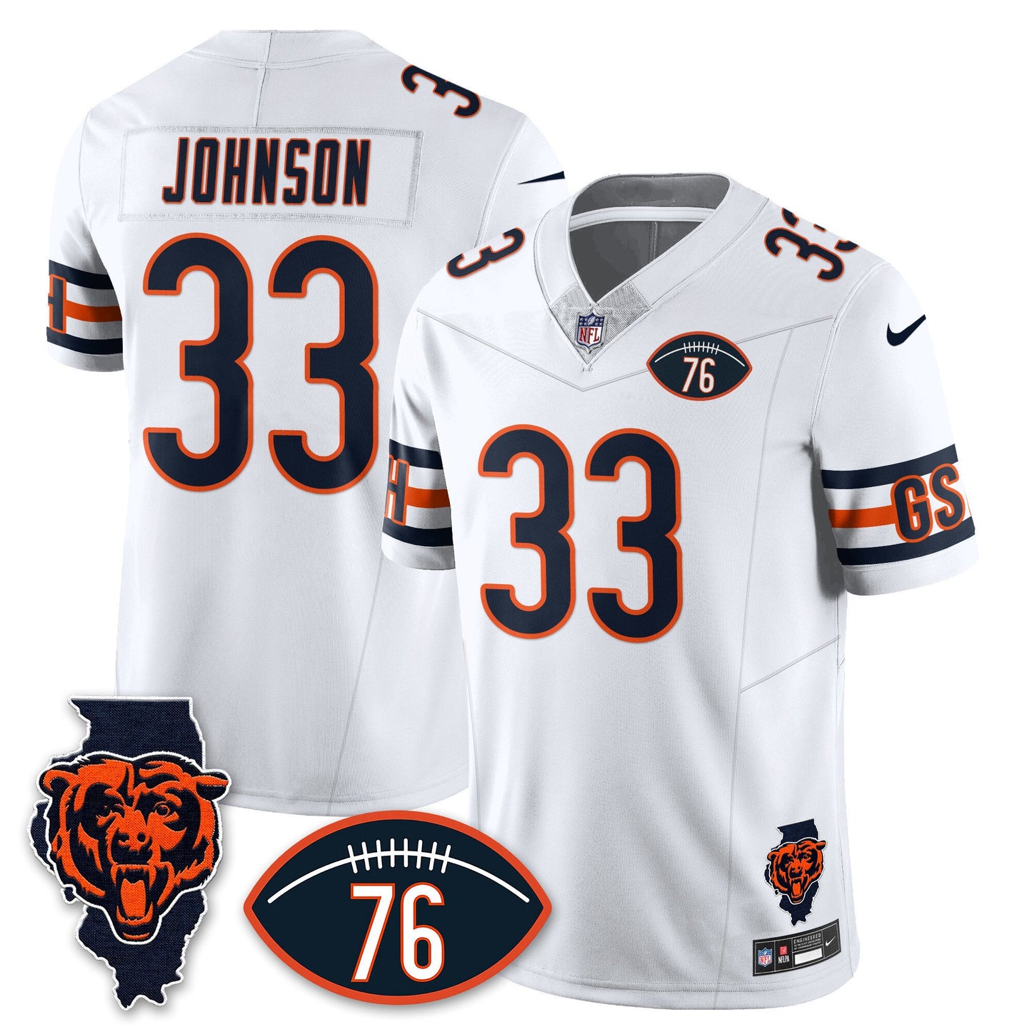 Men's Chicago Bears Honor Steve McMichael Jersey - All Stitched