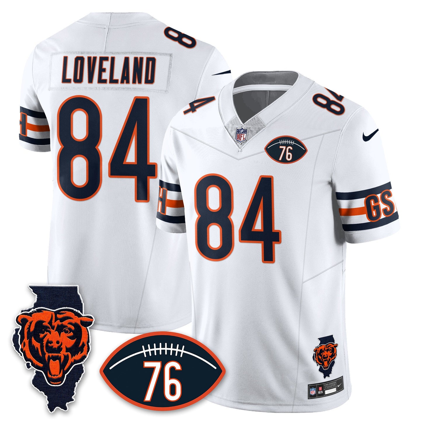 Men's Chicago Bears Honor Steve McMichael Jersey - All Stitched