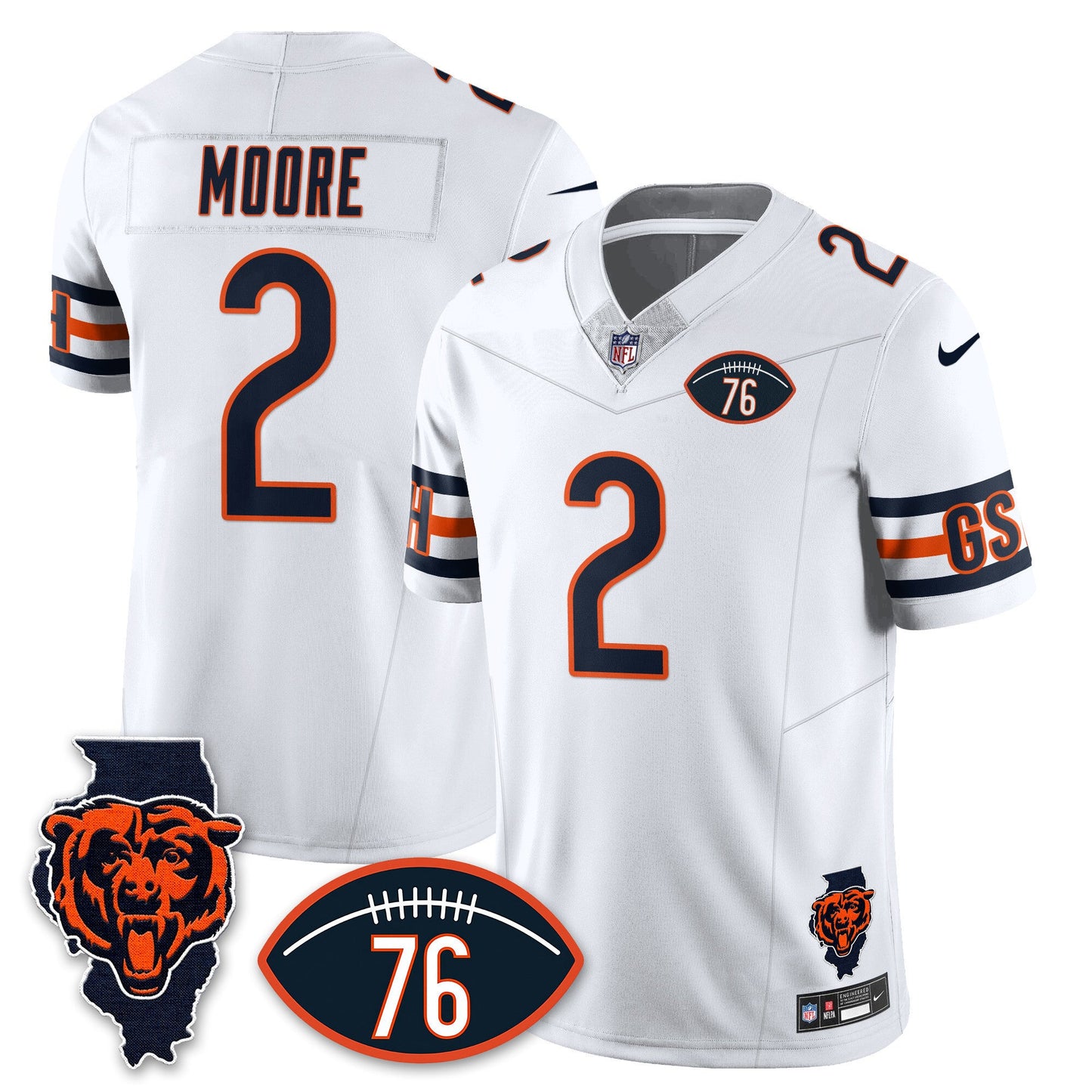 Men's Chicago Bears Honor Steve McMichael Jersey - All Stitched